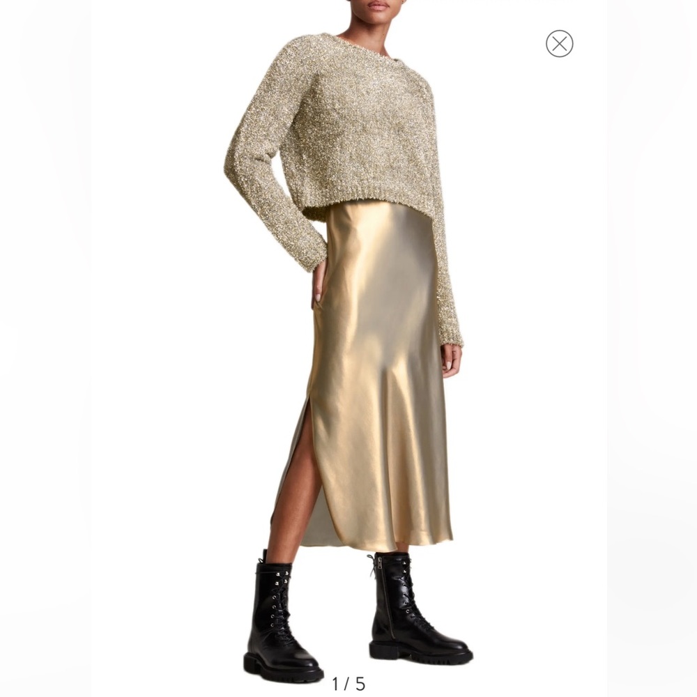 AllSaints Rosetta Tinsel Two Piece Sweater & Slipdress